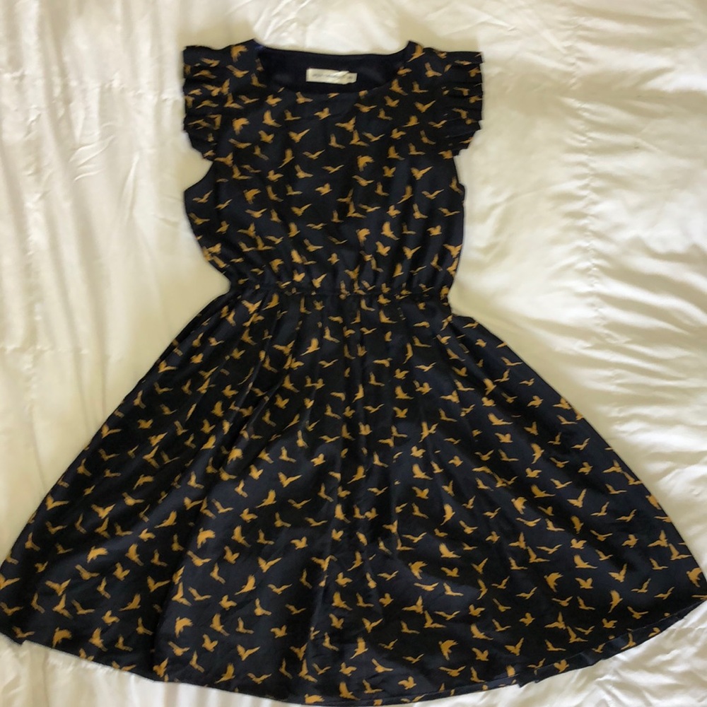 Bird pattern dress